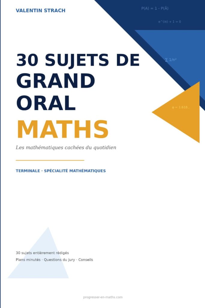 Livre Valentin Strach : 30 sujets de grand oral Maths